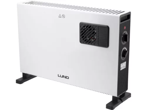 LUND Konvektoros Fűtőtest TURBO Funkcióval – 1250W / 2000W / 2500W (68650)