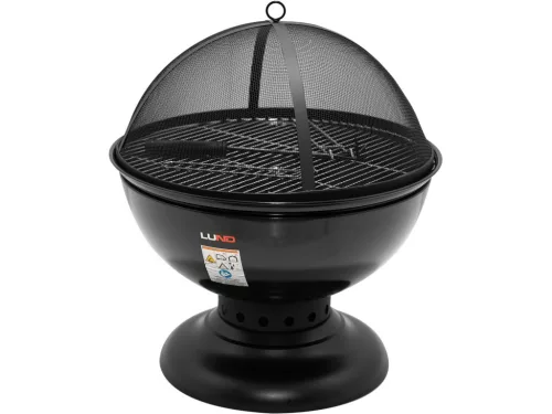 LUND Kerti tűzrakó 54 cm  grillráccsal és szikravédő fedéllel  (99717)