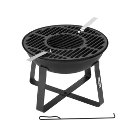  LUND Öntöttvas tűzrakó tál 50 cm-es öntöttvas grillező ráccsal (99719)