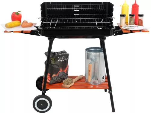 LUND Kerti grillkocsi fa polcokkal 53x33cm (99911)