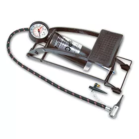   Mannesmann Egyhengeres lábpumpa adapterkészlettel, 2 bar, nyomásmérővel (M00100)