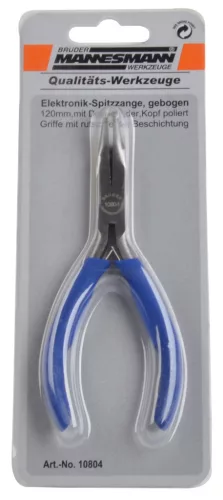Mannesmann Elektronikai hosszúcsőrű fogó 120 mm, hajlított (M10804)