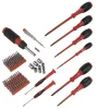 Mannesmann  Csavarhúzó-, bit- és dugókulcskészlet 1/4”, 100 részes, 5–13 mm, 1000 V-ig szigetelt csavarhúzókkal (M11200)