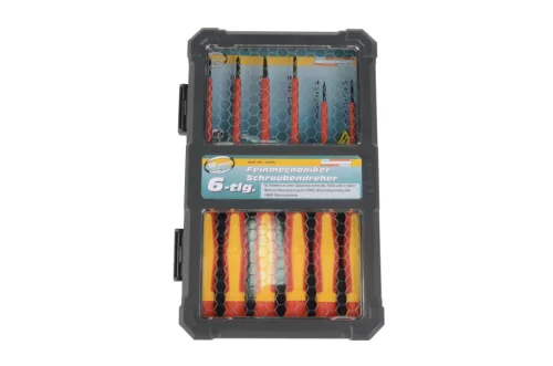 Mannesmann VDE szigetelt finommechanikai csavarhúzó készlet 1000 V-ig, 6 részes (M11218)