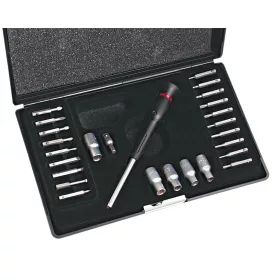   Mannesmann Mini finommechanikai dugókulcs és csavarhúzó készlet 26 részes, ABS kofferben (M11720)