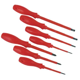   Mannesmann VDE szigetelt csavarhúzó készlet 1000 V, PH0–PH2 és 2,5–6,5 mm, mágneses heggyel, 7 részes (M11875)