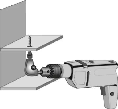 Mannesmann Derékszögű fúróadapter 90°, 1,5–10 mm fogaskoszorús tokmánnyal (M12490)