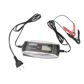   Mannesmann Akkumulátortöltő 6/12 V, 7 töltőprogrammal, LCD kijelzővel (M12715)