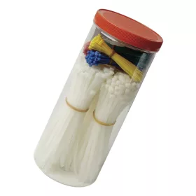   Mannesmann Kábelkötegelő készlet vegyes színekben, tárolódobozban, 300 részes (M13050)