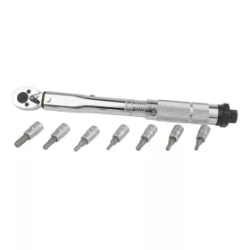  Mannesmann Nyomatékkulcs készlet 1/4", 5–25 Nm, 7 bitbetéttel (M18314)