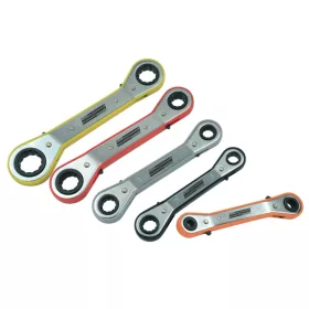   Mannesmann Racsnis gyűrűskulcs készlet hajlított kivitelben, 6–21 mm (M27405)