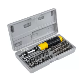  Mannesmann Bit és dugókulcs készlet 1/4”, 41 részes, műanyag kazettában (M29041)