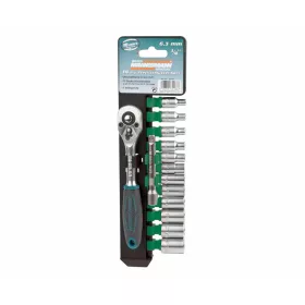   Mannesmann Dugókulcs készlet 1/4”, 14 részes, 12 betéttel (M29114)
