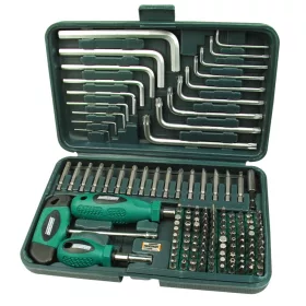   Mannesmann Csavarozó bitkészlet imbusz- és Torx L-kulcsokkal, 25/50 mm bitekkel, 139 részes (M29805)