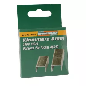   Mannesmann Tűzőkapocs kézi tűzőgéphez, 8 mm, 1000 db (M48411)