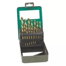   Mannesmann Fémfúró készlet 19 részes, HSS-M35, 1–10 mm, fémkazettában (M54319)