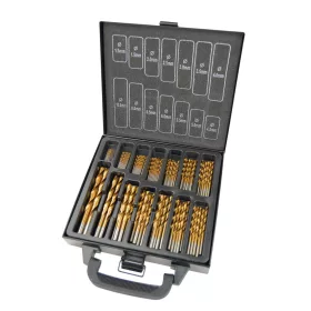   Mannesmann HSS spirálfúró készlet titánbevonattal, 1–10 mm, 99 részes (M54399)