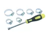 Mannesmann Tömlőbilincs készlet 50 részes, horganyzott acél, 8 mm kulccsal (M60046)