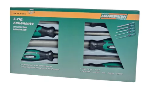 Mannesmann Reszelő készlet 5 részes, karbonacél, 62–63 HRC (M61006)