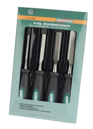 Mannesmann Favéső készlet 4 részes, CrV acél, 6–24 mm (M66100)