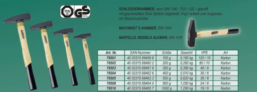 Mannesmann Lakatos kalapács 200 g (M76502)