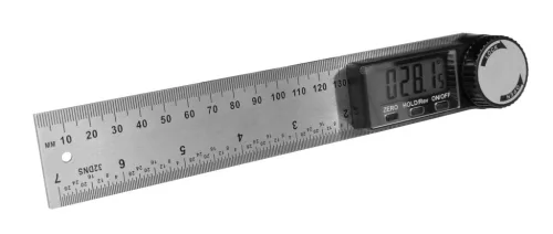 Mannesmann Digitális szögmérő 200 mm-es acél szárakkal, 0,1° kijelzéssel (M81220)