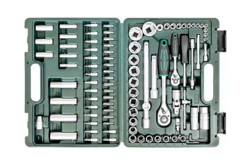 Mannesmann Dugókulcs készlet 94 részes, 1/4” és 1/2”, műanyag kofferben (M98410)