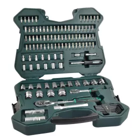   Mannesmann Dugókulcs és bit készlet 115 részes, 1/4” és 1/2”, CrV fejekkel (M98415)