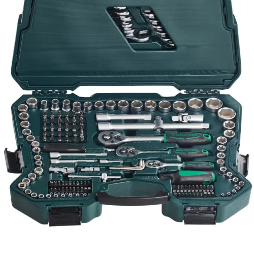 Mannesmann Mammutkoffer, dugókulcs készlet 215 részes, 1/4”–3/8”–1/2”, CrV acél (M98430)