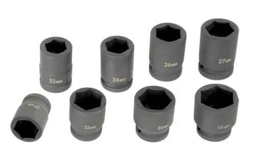 Mannesmann Gépi dugókulcs készlet 3/4” 8 részes, 22–38 mm, fém dobozban (M 1517)