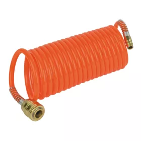   Mannesmann Pneumatikus spiráltömlő 4,5 m, 8/6 mm, gyorscsatlakozóval, levegőtömlő (M 1546)
