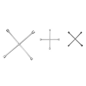  Mannesmann Autós keresztkulcs 17/19/22 mm és 13/16”, CrV acél, edzett (M  160-EXTRA)