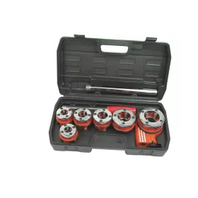   Mannesmann Csőmenetmetsző készlet 9 részes, 1/4”–1.1/4”, gyorscserés fejekkel (M  530-9)