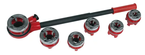 Mannesmann Csőmenetmetsző készlet 9 részes, 1/4”–1.1/4”, gyorscserés fejekkel (M  530-9)