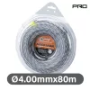 NAKAYAMA PRO BOZÓTVÁGÓ nylon line Carbon sodort, fűkasza damil,  átmérő 4,00 mm, hossz: 80méter (NC1005)