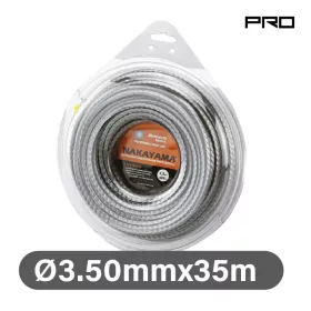   NAKAYAMA PRO  Damil fűkaszákhoz. (Nylon, alumínium huzal )  négyzetes 3,50 mm x 35 m (NC1014)