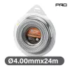 NAKAYAMA PRO Damil fűkaszákhoz. (Nylon, alumínium huzal )  négyzetes 4,00 mm x 24 m (NC1015)