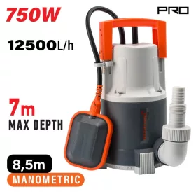  NAKAYAMA PRO merülő Búvárszivattyú 750W, 8,5M, 12500L/óra, tiszta vízhez (NP1020)