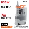 NAKAYAMA PRO Szennyezettvíz búvárszivattyú beépített úszókapcsolóval 900 W, 15 500 l/óra, 8,5 m emelőmagasság (NP1080)