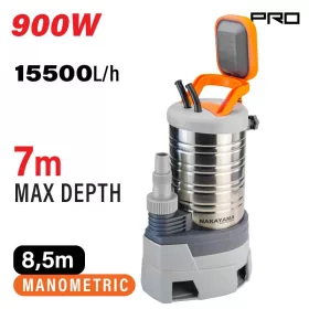   NAKAYAMA Búvárszivattyú 900W, 8,5m, 15500L/óra, szennyvízhez (NP1100)