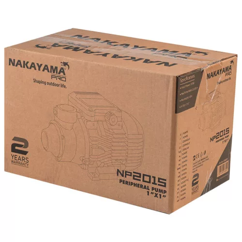 NAKAYAMA PRO Vízszivattyú öntözéshez és tiszta vízhez 370 W, 2100 l/óra, 40 m emelőmagasság (NP2015)
