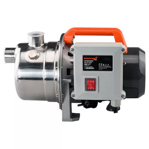 NAKAYAMA PRO Vízszivattyú öntözéshez és ház körüli vízellátáshoz 800 W, 3500 l/óra, 38 m emelőmagasság, önfelszívó (NP2035)