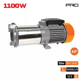  NAKAYAMA Pro Szivattyú tiszta vízhez, többfokozatú, 1100 W, 5400 l/óra, 55 m emelőmagasság, 1″ (NP2097)