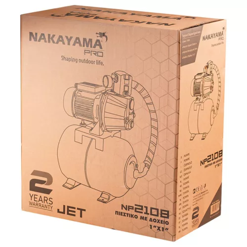 NAKAYAMA PRO KERTI SZIVATTYÚ TARTÁLYAL ( HÁZI VÍZMŰ ) 750W (NP2108)