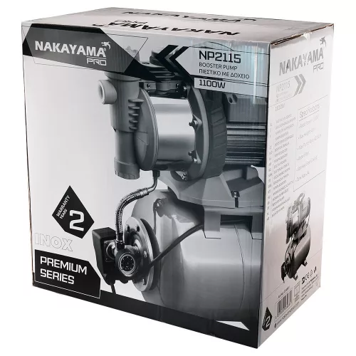 NAKAYAMA PRO Házi vízmű 1100 W, 24 literes tartállyal, 5 bar nyomással (NP2115)
