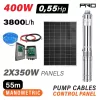 NAKAYAMA PRO Napelemes kútszivattyú készlet 400 W, 48 V, 55 m, 2 × 350 W panellel (NP2220)
