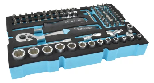 Mannesmann QUANTOOL Dugókulcs készlet 1/4”, 85 részes, L-Boxx Mini rendszerhez (Q25002)