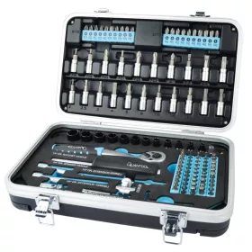   Mannesmann QUANTOOL Dugókulcs és bit készlet 116 részes, 1/4”, S2 bitekkel és CrV fejekkel (Q25003)