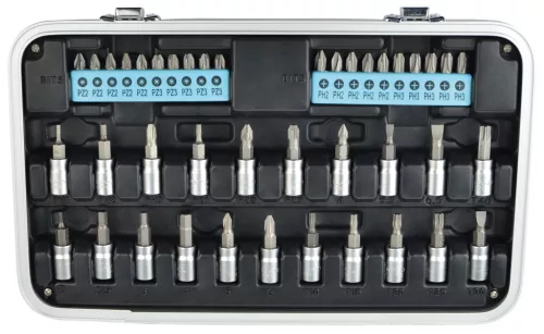 Mannesmann QUANTOOL Dugókulcs és bit készlet 116 részes, 1/4”, S2 bitekkel és CrV fejekkel (Q25003)