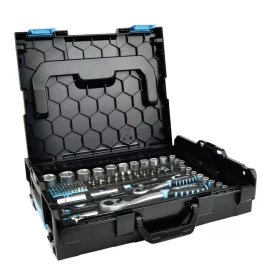   Mannesmann QUANTOOL Dugókulcs és bit készlet 118 részes, 1/4” és 1/2”, Sortimo L-Boxx kofferben (Q25004)